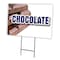 Signmission Chocolate Yard Sign & Stake outdoor plastic coroplast window, C-2436 Chocolate C-2436 Chocolate - alternate 1